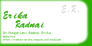 erika radnai business card